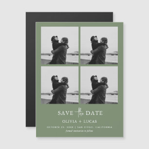Mariage Moderne Vert Sauge Magnétique Collage de P