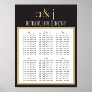 Mariage Monogramme Art déco Graphique 2