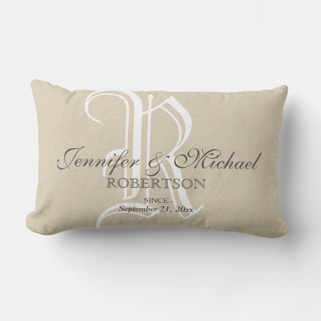 Mariage monographique / Coussin d'anniversaire (Recto)