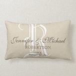 Mariage monographique / Coussin d'anniversaire<br><div class="desc">Un très beau linge rustique look mariage monogramme / coussin d'anniversaire.</div>