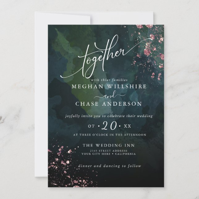 MARIAGE | Moody Deep Ocean Blue Jaspé (Devant)