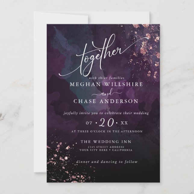 MARIAGE | Moody Plum Purple Jaspé (Devant)