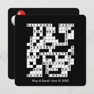 mariage mot croisé invitation