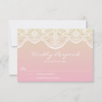 Mariage Motif de Sunset Ombre Lace RSVP