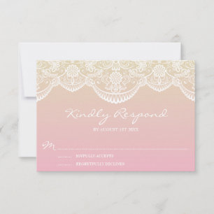 Mariage Motif de Sunset Ombre Lace RSVP