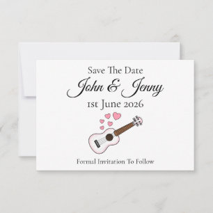 Mariage Musicien Ukulele Enregistrer La Date