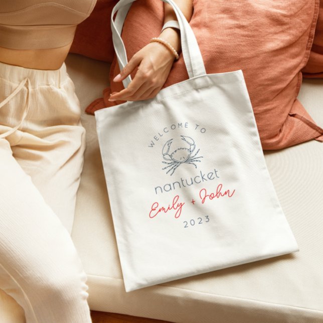 mariage Nantucket personnalisé accueil sac fourre- (Créateur téléchargé)