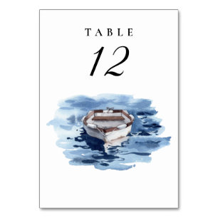 Mariage Nautical Paddle Boat Numéro de table