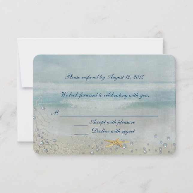 Mariage Nautique avec réponse étoile de mer (Devant)