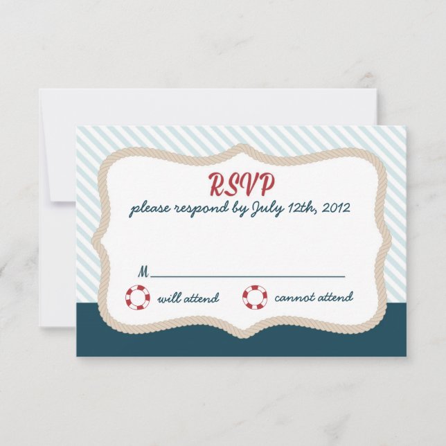 Mariage nautique RSVP (Devant)