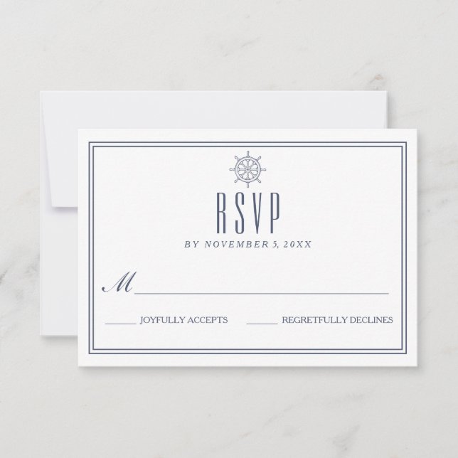 Mariage nautique RSVP (Devant)