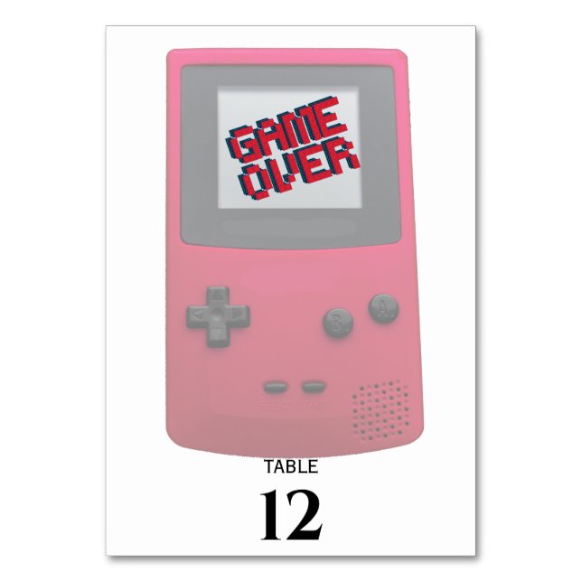 Mariage NERD du jeu vidéo Numéro de table (Par défaut)