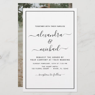 Mariage noir avec invitation photo