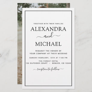 Mariage noir avec invitation photo