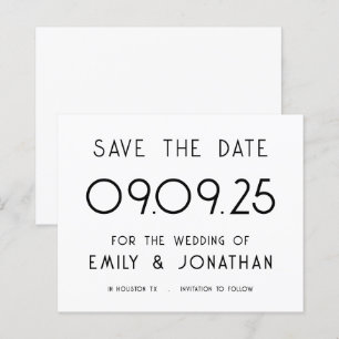 Mariage noir blanc de grand texte Budget Date de s