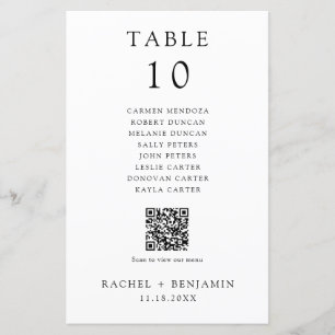 Mariage noir blanc simple - Code QR