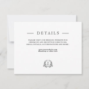 Mariage noir chic Détails Carte de boîtier