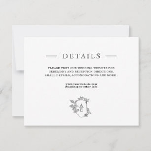Mariage noir chic Détails Carte de boîtier