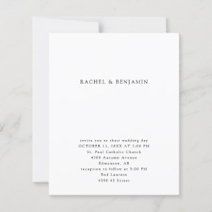 Mariage noir et blanc simple et économique minimal