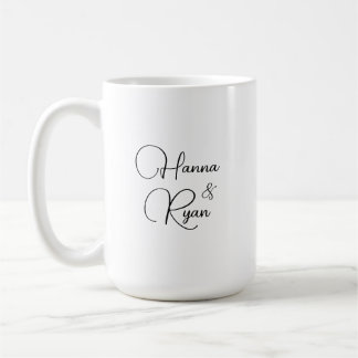 Mariage Nom du script Élégant café Mug