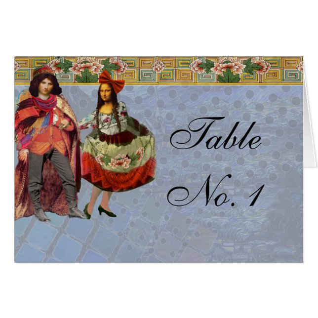 Mariage Numéro de table Cartes de place Drôle (Devant Horizontal)