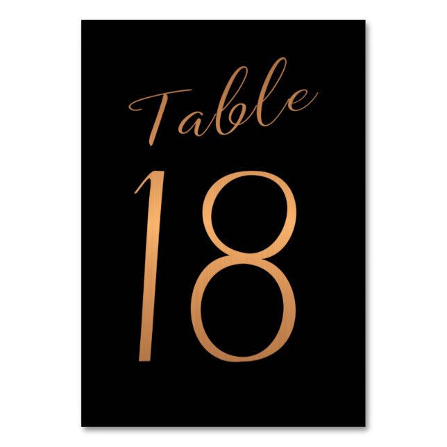 Mariage numéro de table cuivre or parties scintill (Par défaut)