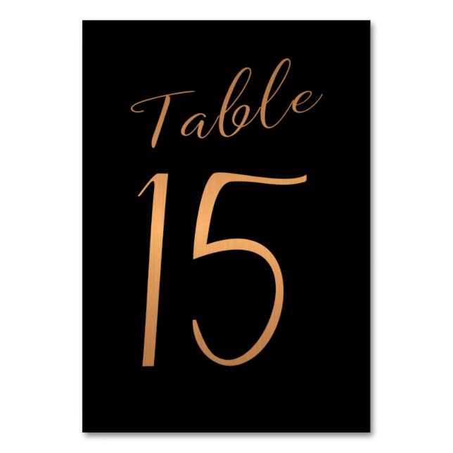 Mariage numéro de table cuivre or parties scintill (Par défaut)