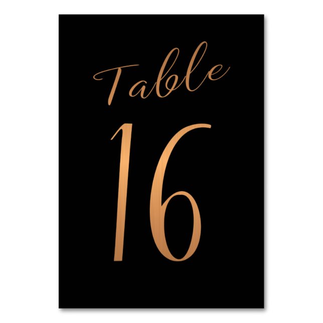 Mariage numéro de table cuivre or parties scintill (Par défaut)