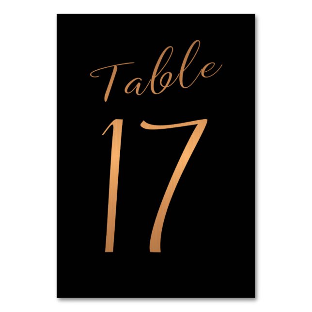 Mariage numéro de table cuivre or parties scintill (Par défaut)
