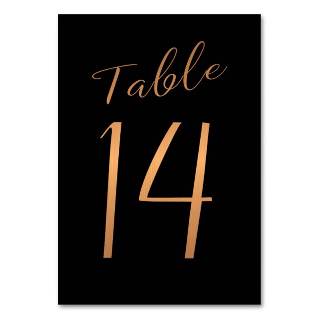 Mariage numéro de table cuivre or parties scintill (Par défaut)