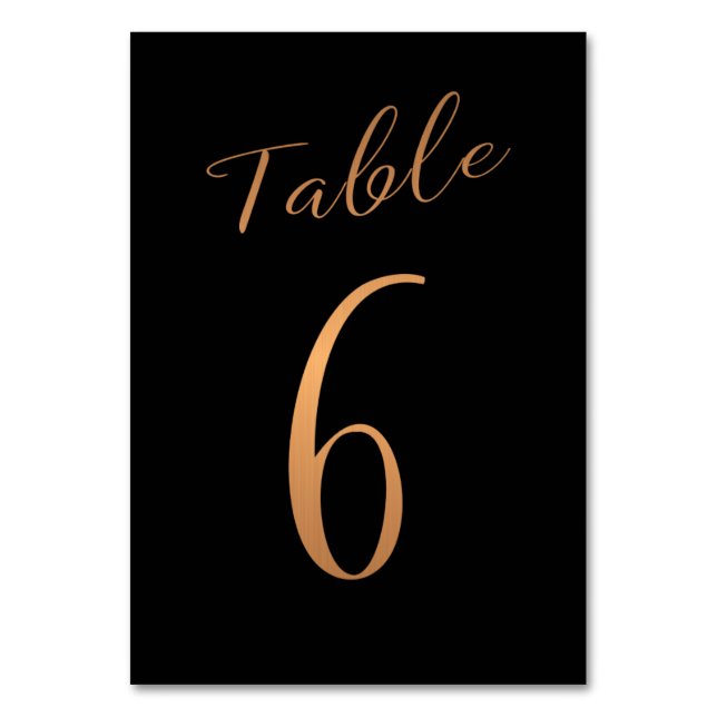 Mariage numéro de table cuivre parties scintillant (Par défaut)