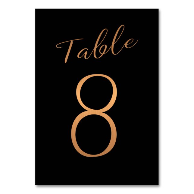 Mariage numéro de table cuivre parties scintillant (Par défaut)