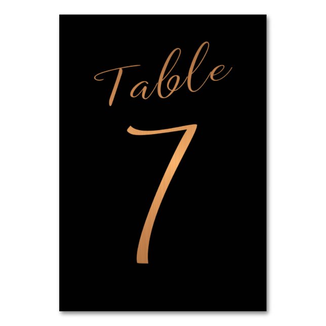 Mariage numéro de table cuivre parties scintillant (Par défaut)
