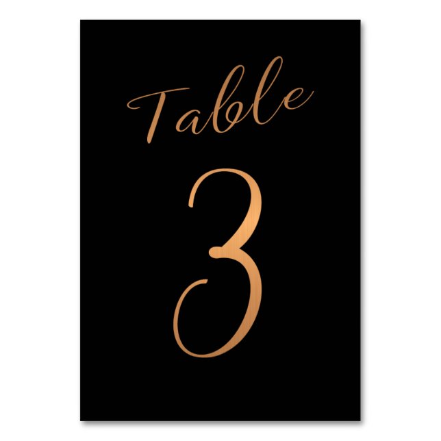 Mariage numéro de table cuivre parties scintillant (Par défaut)