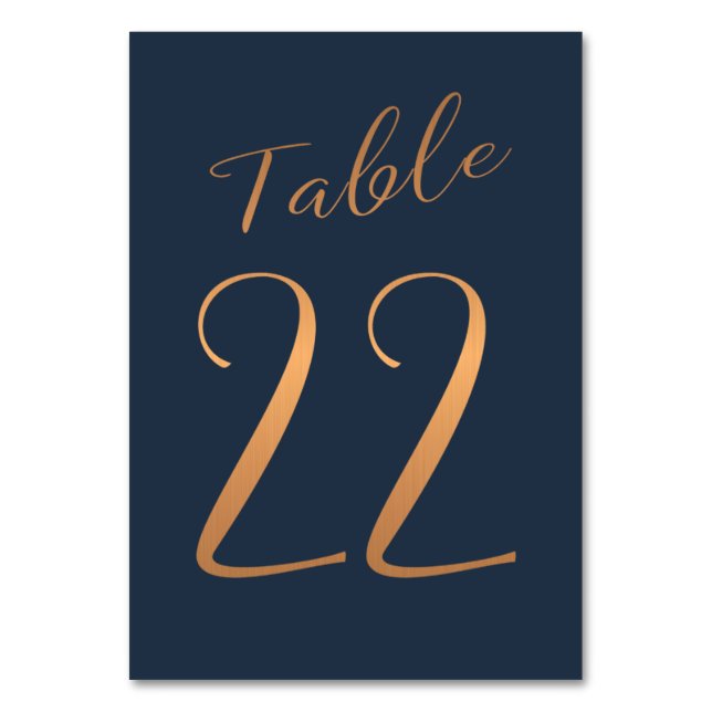 Mariage numéro de table cuivre rose or parties sci (Par défaut)