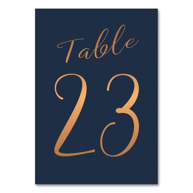 Mariage numéro de table cuivre rose or parties sci (Par défaut)
