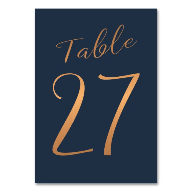 Mariage numéro de table cuivre rose or parties sci (Par défaut)