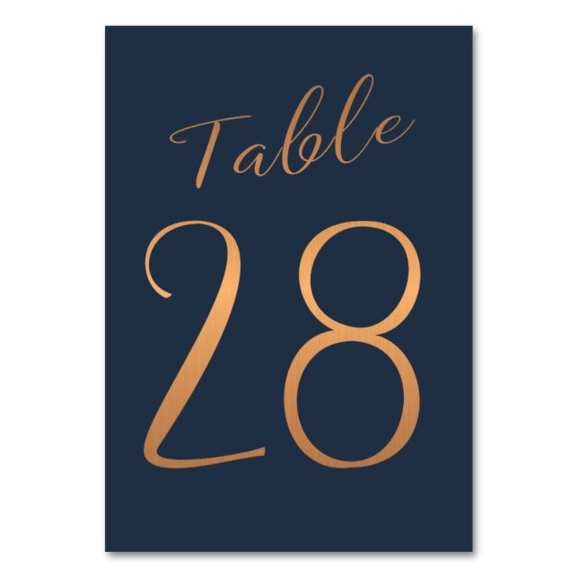 Mariage numéro de table cuivre rose or parties sci (Par défaut)