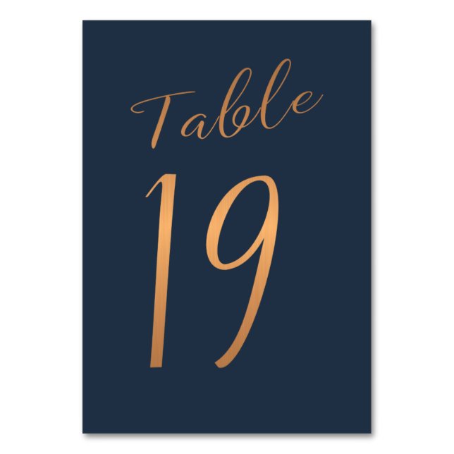 Mariage numéro de table cuivre rose or parties sci (Par défaut)
