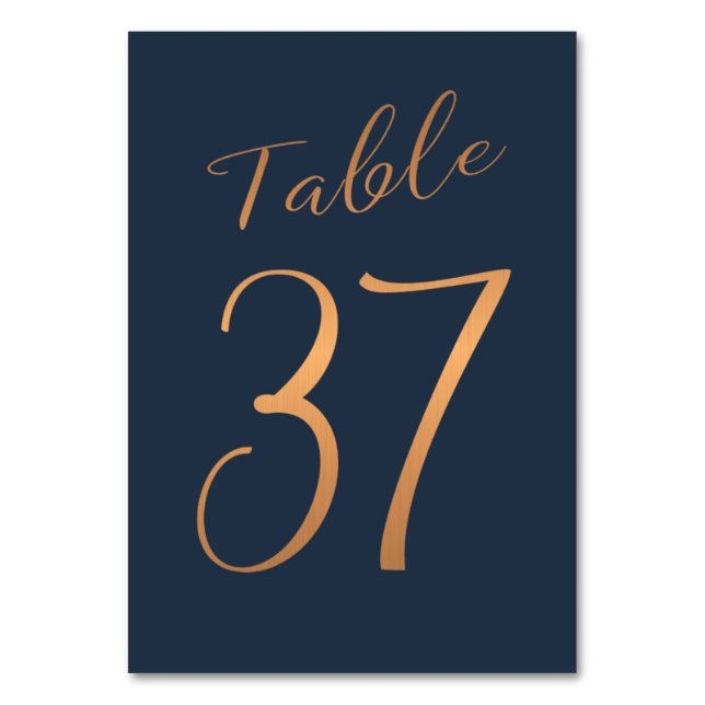 Mariage numéro de table cuivre rose or parties sci (Par défaut)