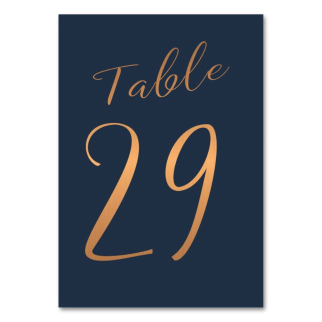 Mariage numéro de table cuivre rose or parties sci (Par défaut)