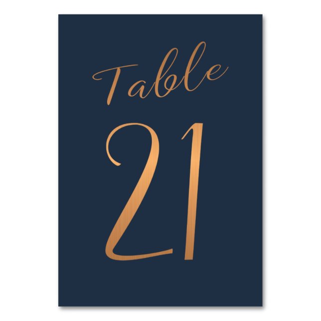 Mariage numéro de table cuivre rose or parties sci (Par défaut)