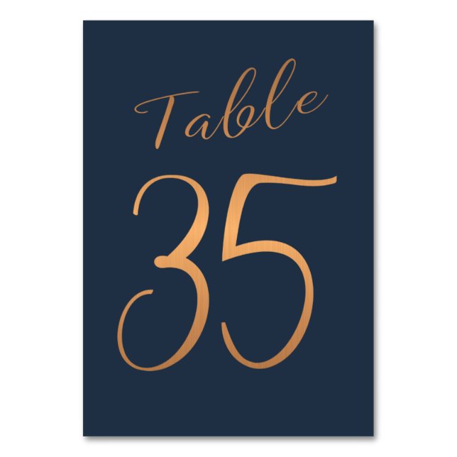 Mariage numéro de table cuivre rose or parties sci (Par défaut)