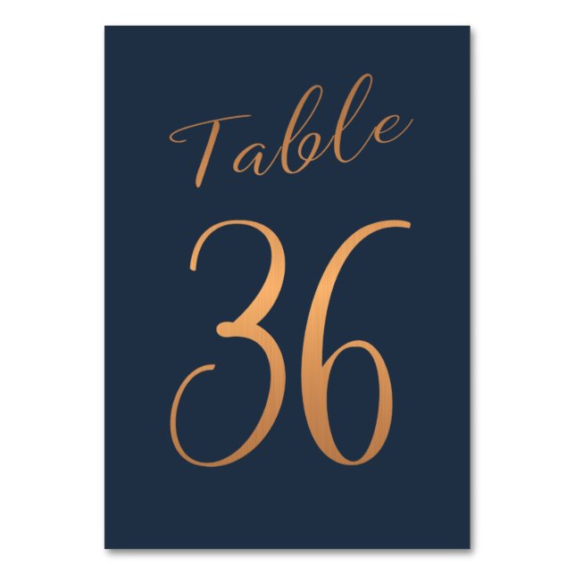 Mariage numéro de table cuivre rose or parties sci (Par défaut)
