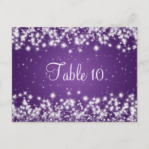 Mariage Numéro de table Éperche d'hiver pourpre