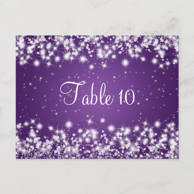 Mariage Numéro de table Éperche d'hiver pourpre (Devant)