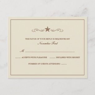 Mariage occidental blanc et Brown RSVP