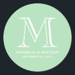 Mariage officiel Monogramme Favoriser Étiquette<br><div class="desc">Autres couleurs disponibles dans notre boutique !</div>