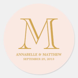 Mariage officiel Monogramme Favoriser Étiquette