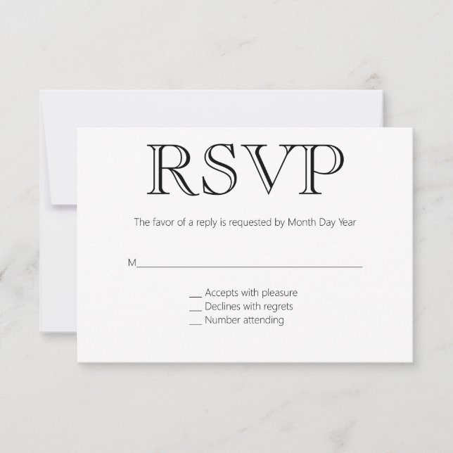 Mariage officiel RSVP (Devant)